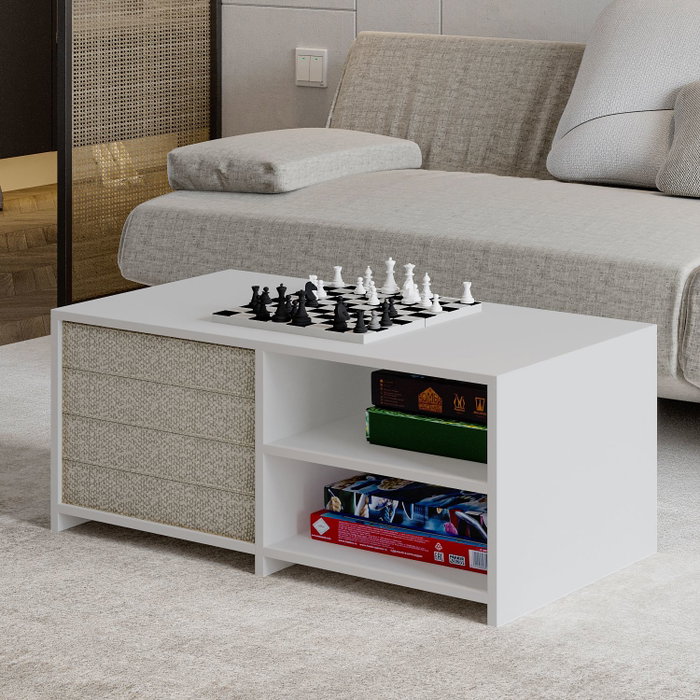 Hanah Home Gord - White Juego de mesas de café